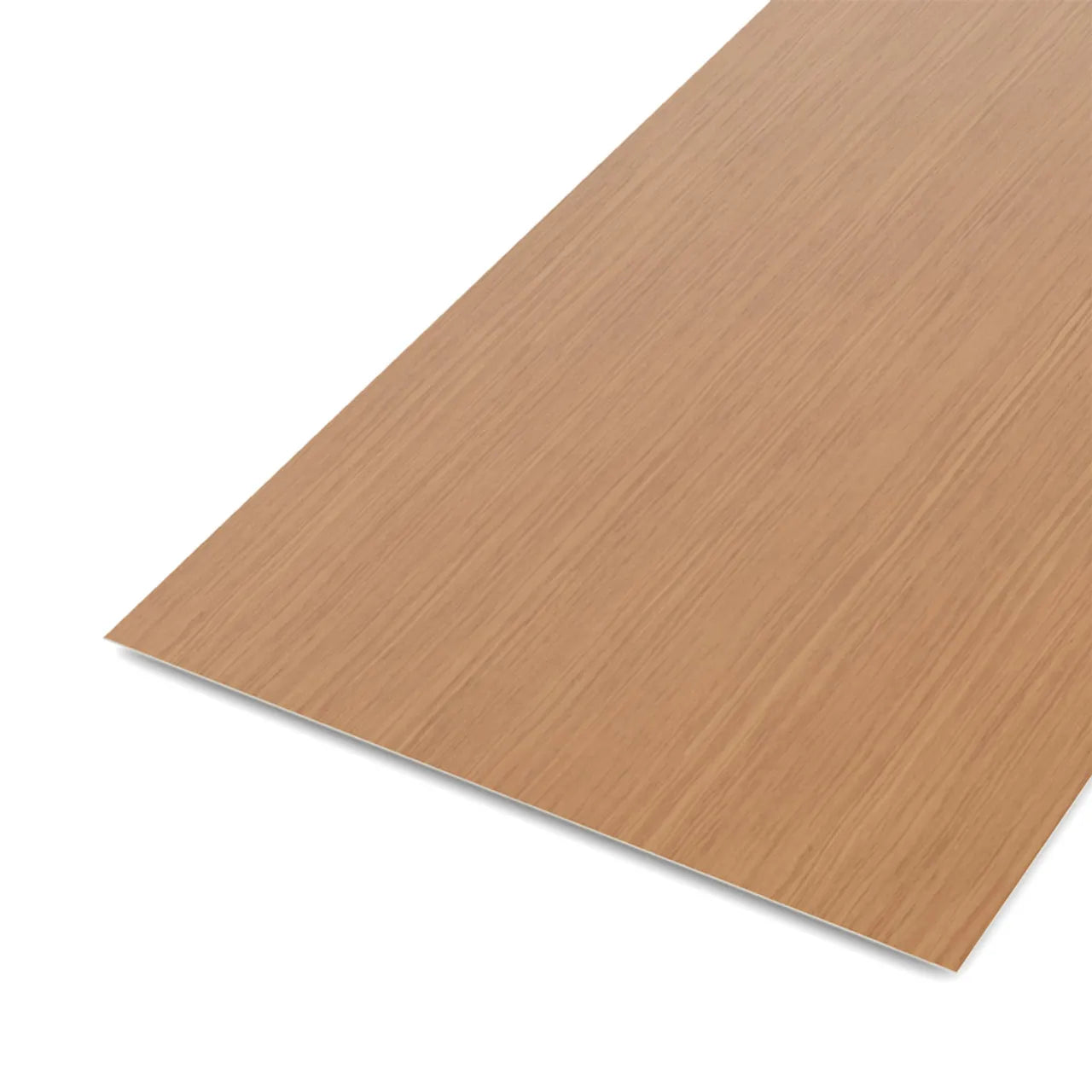 The Go Build 1/8 in. x 4 ft. x 8 ft. Utility Panel features a light brown wood grain pattern and is shown thin and flat against a white background—perfect for woodworking projects from The Fastest Way To Build brand.